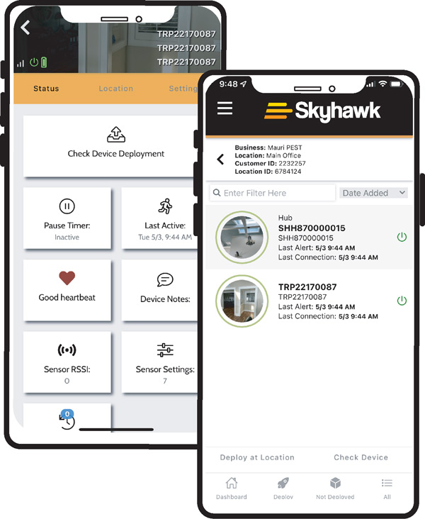 The easy to use Skyhawk CE App Homepage and Features